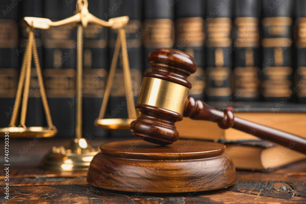 Law theme, Judge gavel, law scales, Law concept of Judiciary, Jurisprudence, and Justice. AI Law theme, Judge gavel, law scales, Law concept of Judiciary, Jurisprudence, and Justice. AI