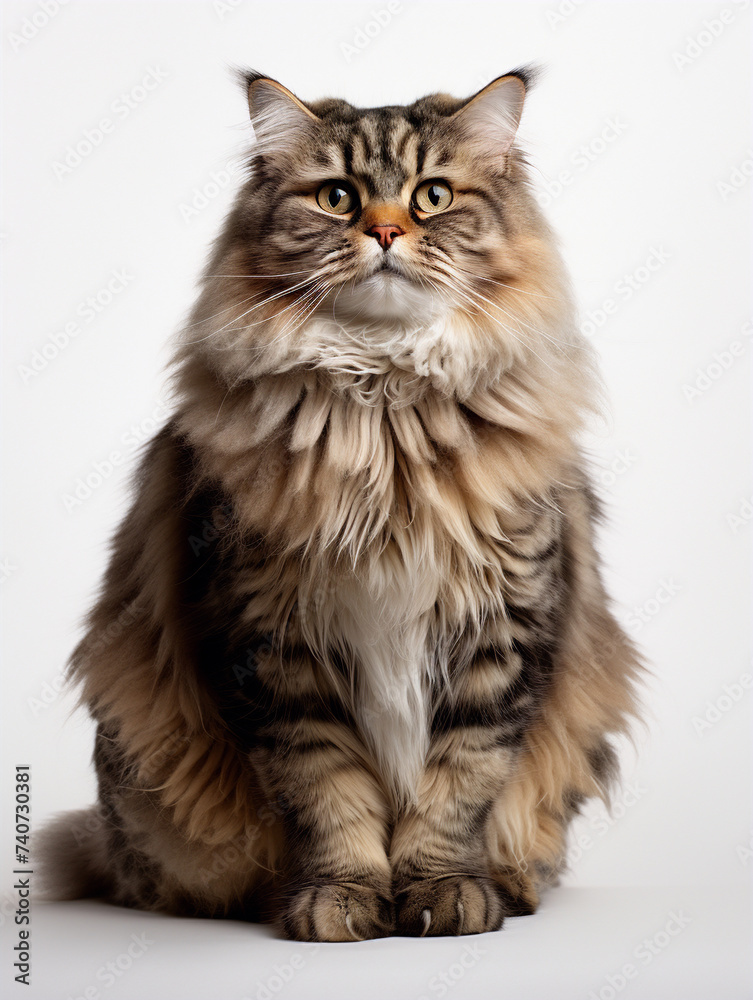Fototapeta premium cat portrait isolated, white background