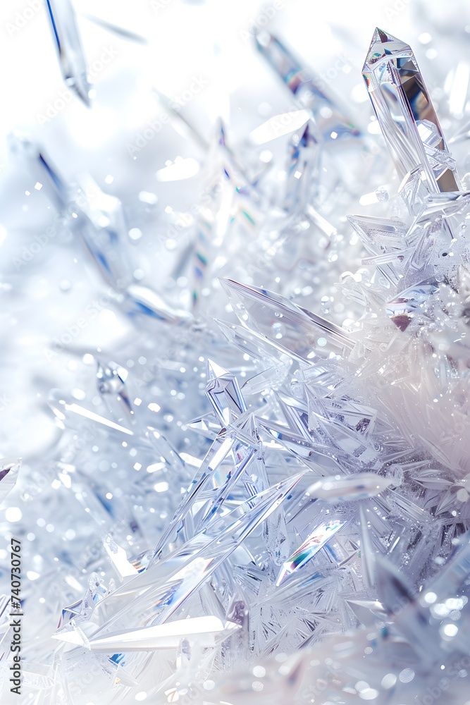 crystals on glass crystals on glass