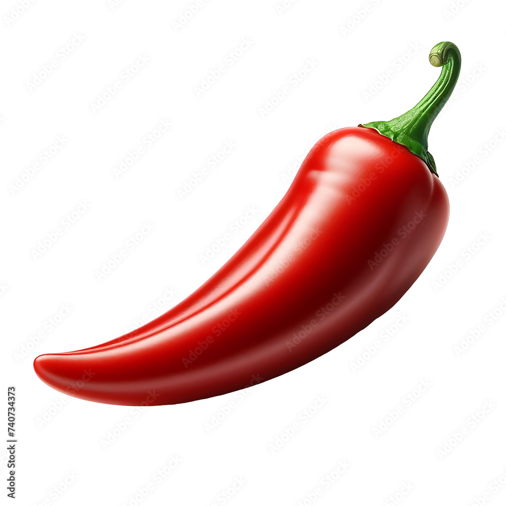red hot chili pepper isolated on transparent background, AI generated red hot chili pepper isolated on transparent background, AI generated
