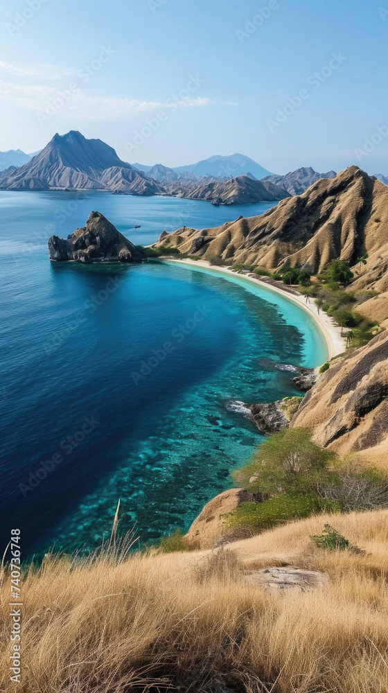 Obraz premium Panoramic view of the beautiful island of Similan, Thailand.