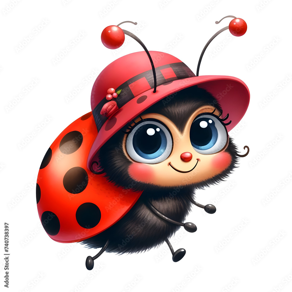 Obraz premium ladybug on white background