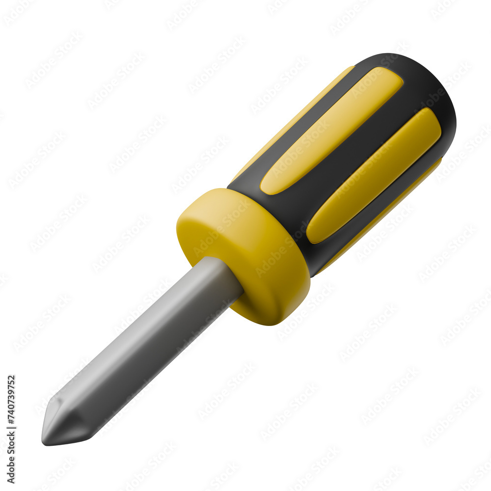 Screwdriver 3d illustration Screwdriver 3d illustration