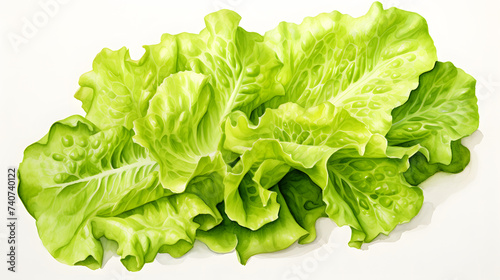 Lettuce on white background