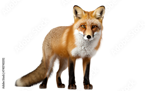 Sneaky Fox on white background
