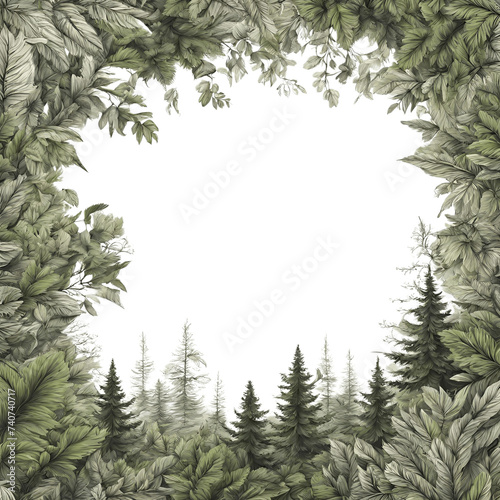vector forest frame - 1