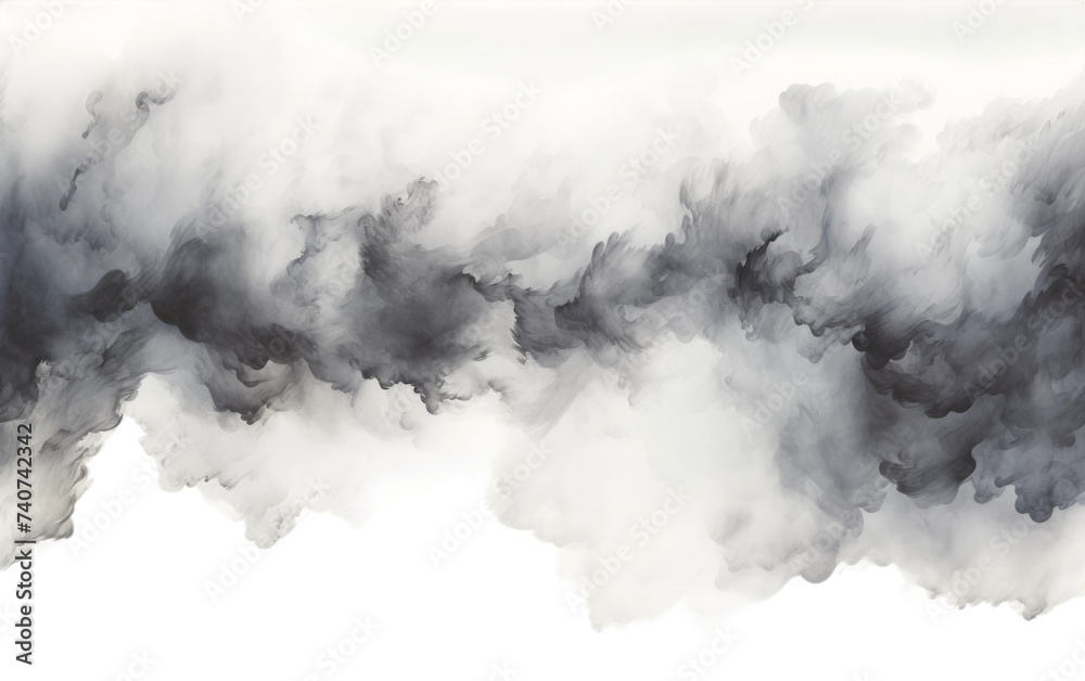 Moody Weather Cloud Stain on white background