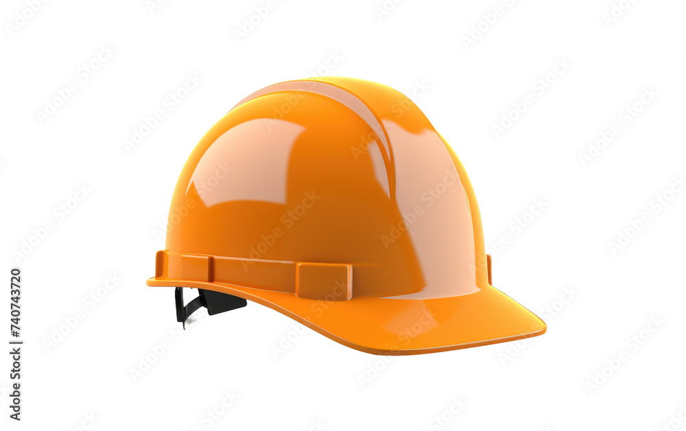 Orange Hard Hat. An orange hard hat. on White or PNG Transparent Background.