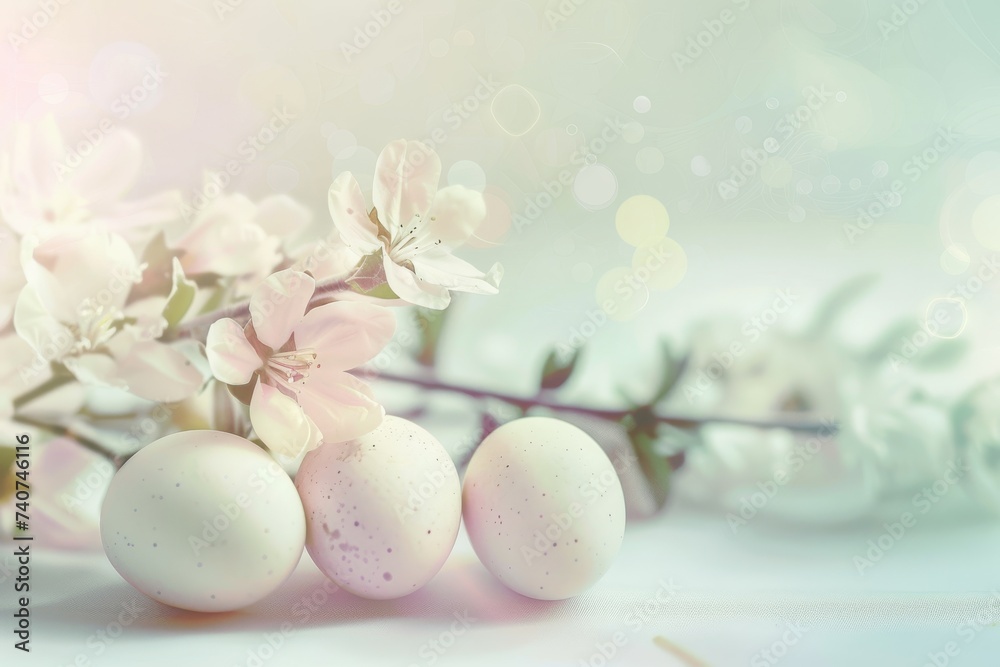 Easter background, delicate color scheme