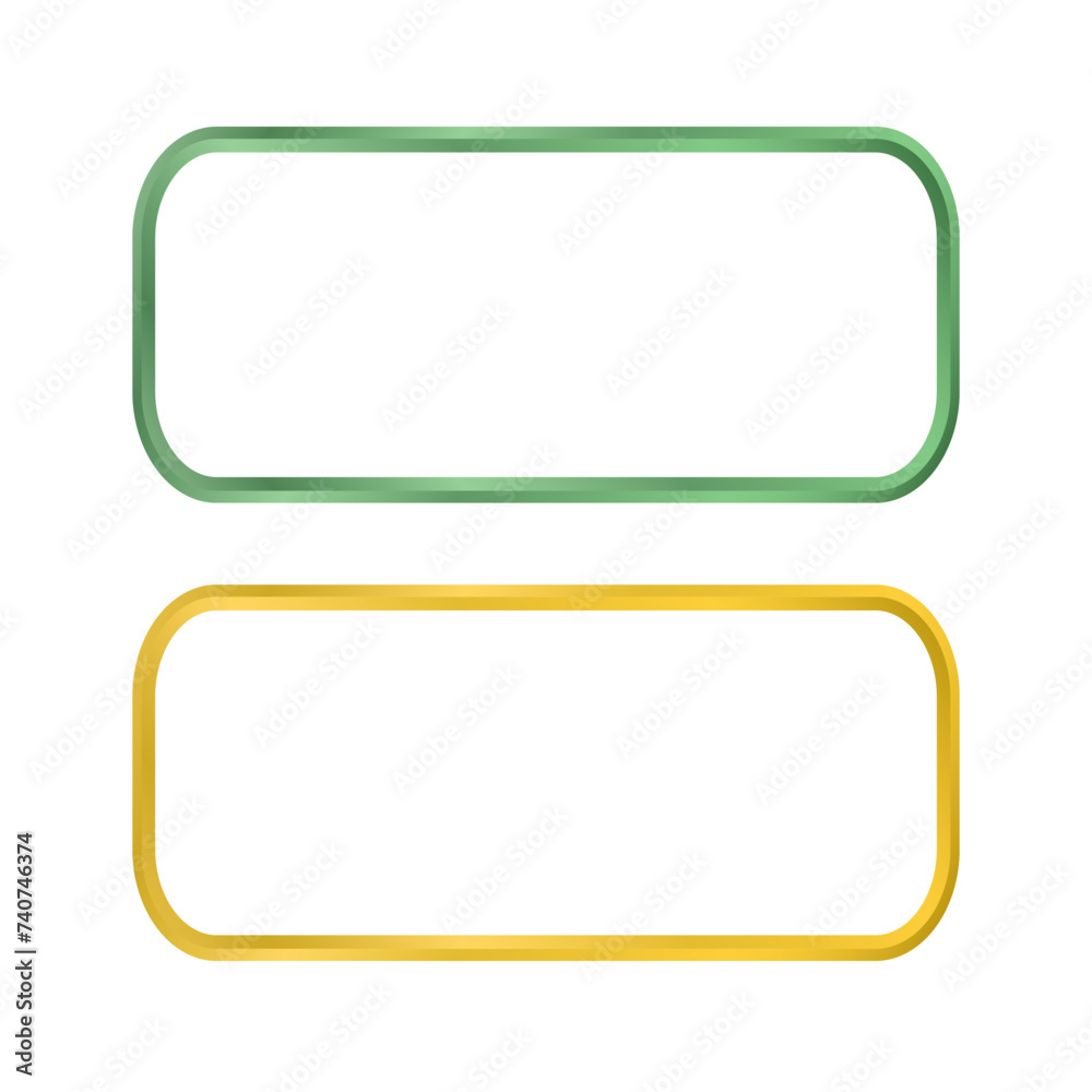 3d simple and elegant outline text box green and gold color 3d simple and elegant outline text box green and gold color