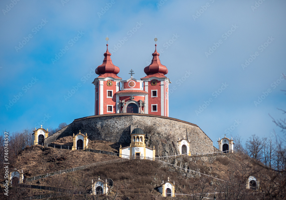 Calvary above Banská Štiavnica is one of the most beautiful baroque calvaries in Slovakia and Europe. We can admire its beauty from afar.