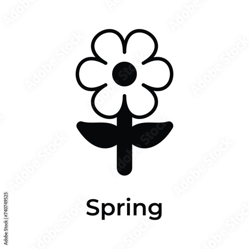 Icon of flower in trendy design style, concept vector of spring festival