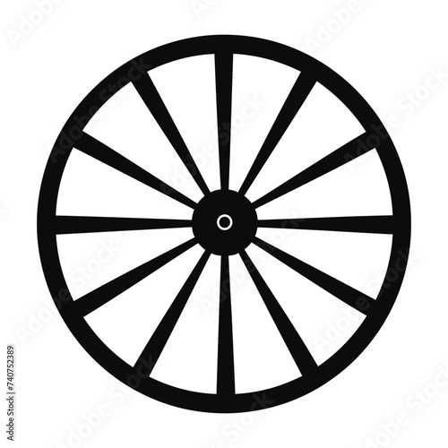 fortune wheel black silhouette, Wheel of fortune black icon symbol.
