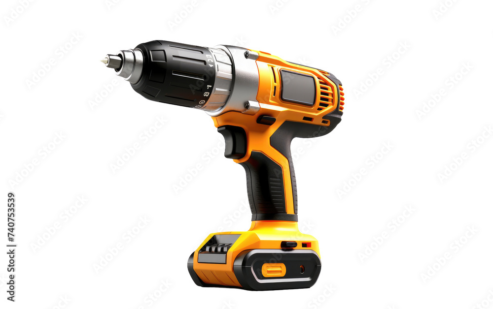 Cordless Drill. A cordless drill is displayed ready for use. on White or PNG Transparent Background. Cordless Drill. A cordless drill is displayed ready for use. on White or PNG Transparent Background.