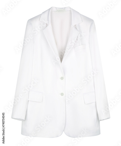 white jacket isolated on white background
