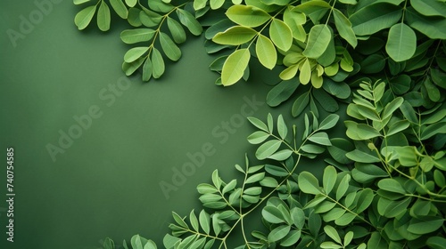 green leaves on wall