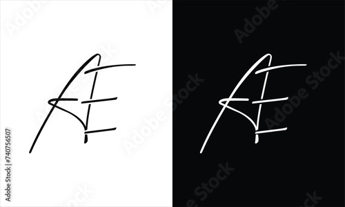 AE Letter Logo With Creative Modern Business Typography Vector Template. Creative Abstract Letter AE Logo Vector. © Blaise