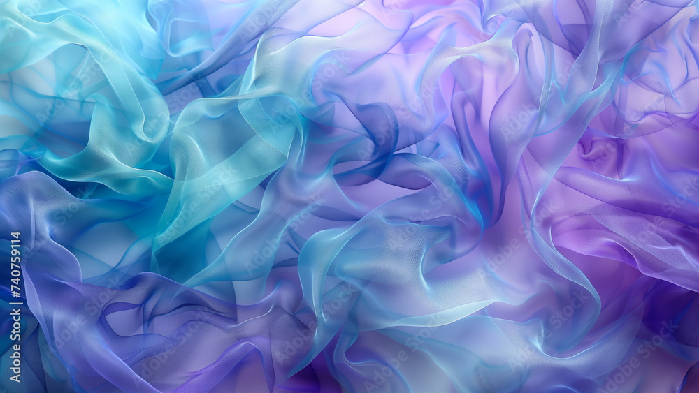 Fototapeta premium Blue, Purple, Cyan Fusion: An Opaque Wallpaper Masterpiece