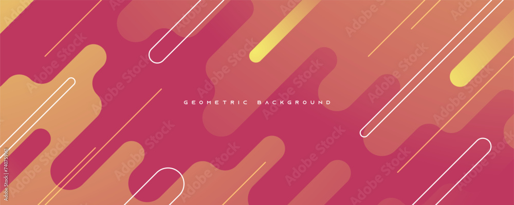Abstract dynamic background diagonal rounded geometric shape design vector - obrazy, fototapety, plakaty 