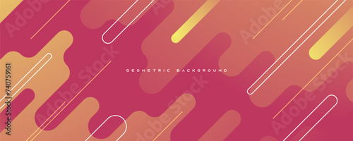 Abstract dynamic background diagonal rounded geometric shape design vector photo