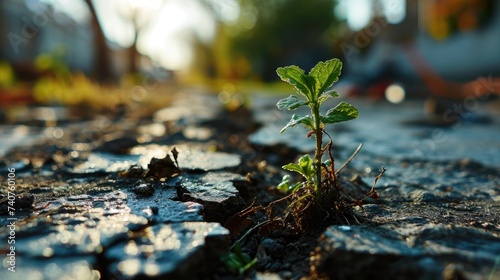 sprout growing in the ground © suphakphen
