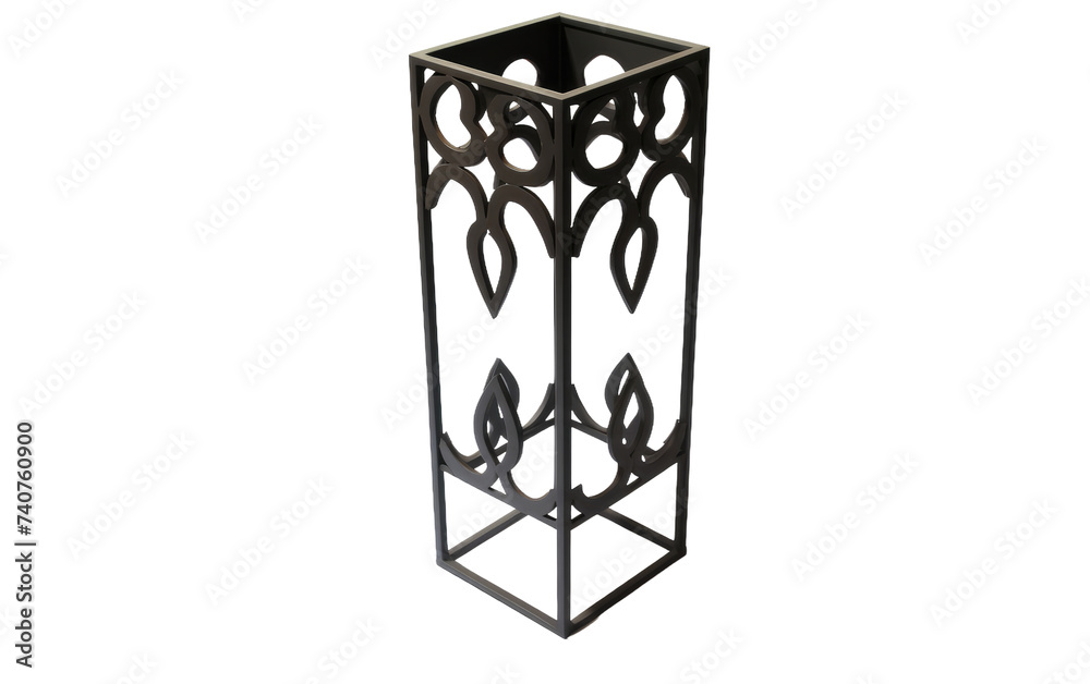 Tall Metal Vase With Leaves. A photo showcasing a tall metal vase adorned with leaves, standing prominently. on White or PNG Transparent Background. Tall Metal Vase With Leaves. A photo showcasing a tall metal vase adorned with leaves, standing prominently. on White or PNG Transparent Background.