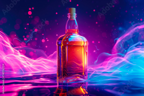 Luminescent Libation: Whisky's Neon Embrace
