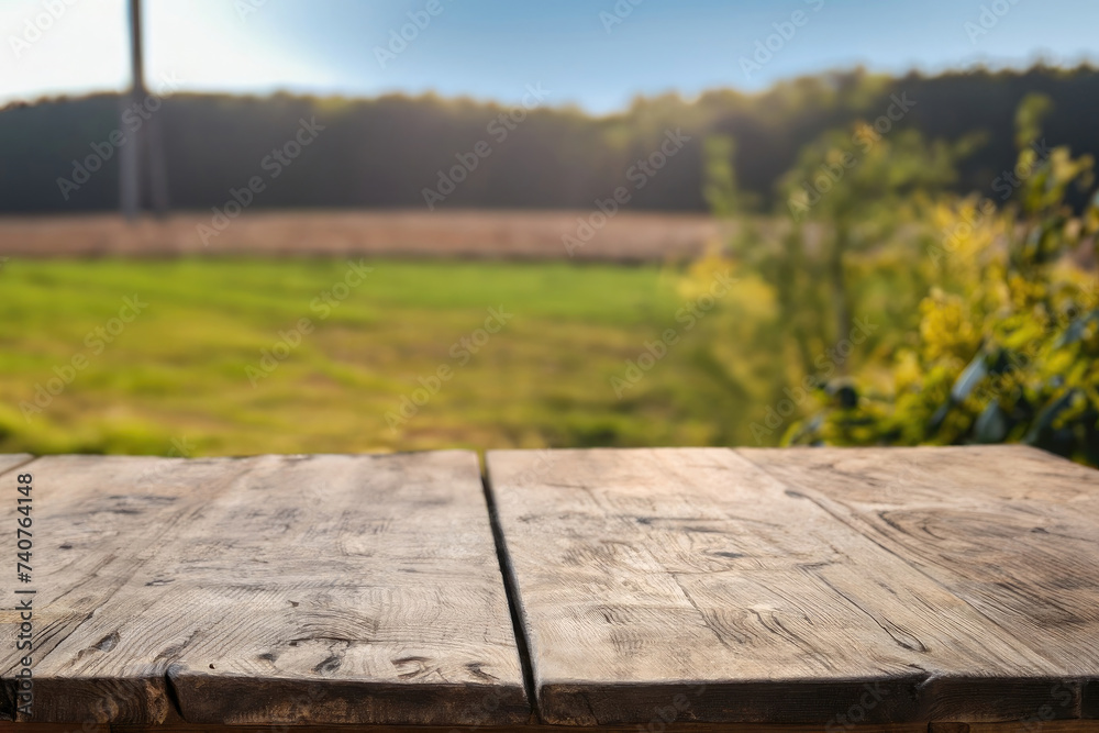 Fototapeta premium table with blurred background