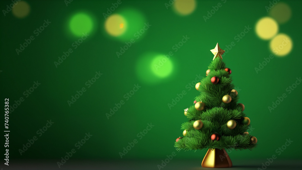 A small Christmas tree on a table