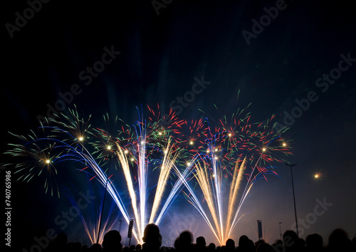 Obraz na płótnie Höhenfeuerwerk w salonie