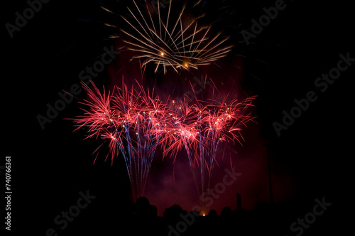 Obraz na płótnie Höhenfeuerwerk w salonie