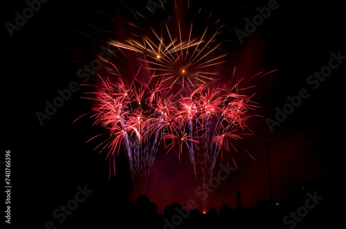 Obraz na płótnie Höhenfeuerwerk w salonie