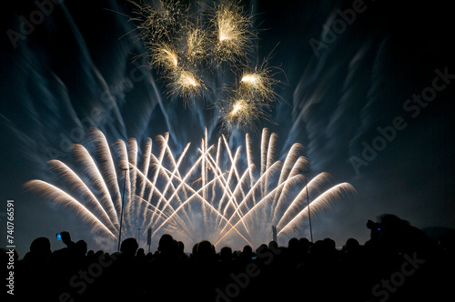Obraz na płótnie Höhenfeuerwerk w salonie
