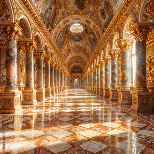 Luxury interior of the Royal Palace of Aranjuez, Spain