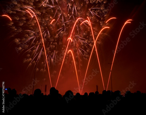 Obraz na płótnie Höhenfeuerwerk w salonie