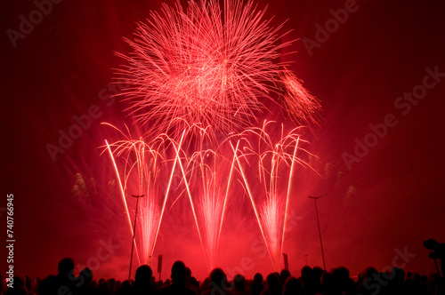 Obraz na płótnie Höhenfeuerwerk w salonie