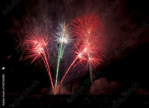 Obraz na płótnie Höhenfeuerwerk w salonie