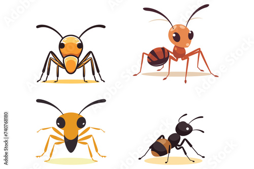 Ant icon cartoon vector illustration. 