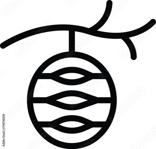Cocoon icon outline vector. Butterfly growth. Larva metamorphosis process