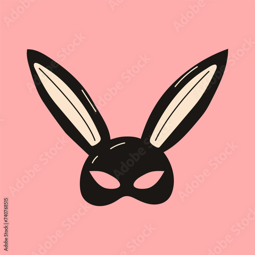 Mask sex toy glyph icon vector. mask sex toy sign. isolated contour symbol black illustration	