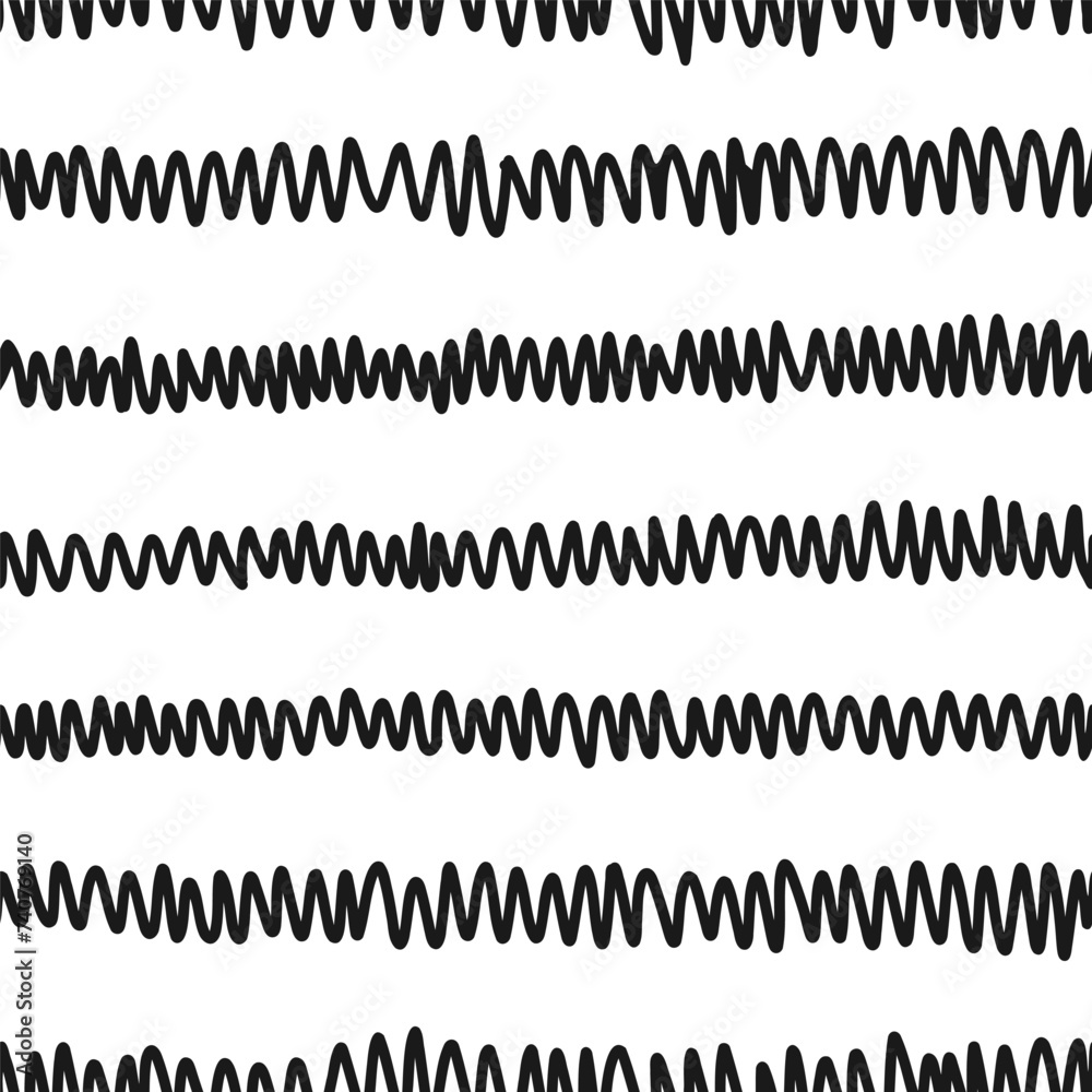 Abstract graphic black- white seamless pattern. Simple background for fabric, textile and linen, decoration, invitation, wallpaper, pattern fills or web page backdrop, print, gift and wrapping paper