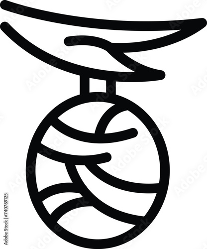 Hanging cocoon icon outline vector. Moths development life cycle. Silk caterpillar larva