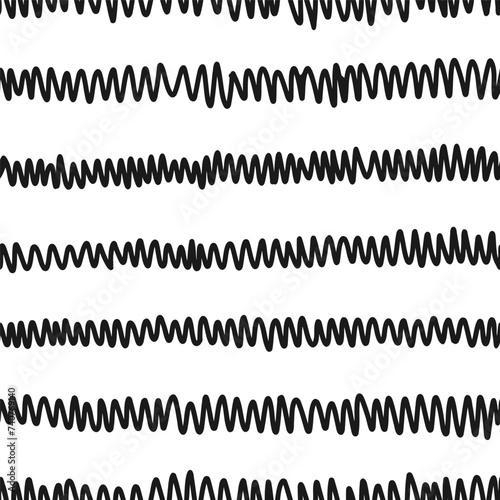Abstract graphic black- white seamless pattern. Simple background for fabric, textile and linen, decoration, invitation, wallpaper, pattern fills or web page backdrop, print, gift and wrapping paper