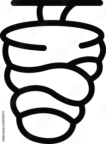 Metamorphosis cover icon outline vector. Larva cocooning stage. Insect biology life cycle