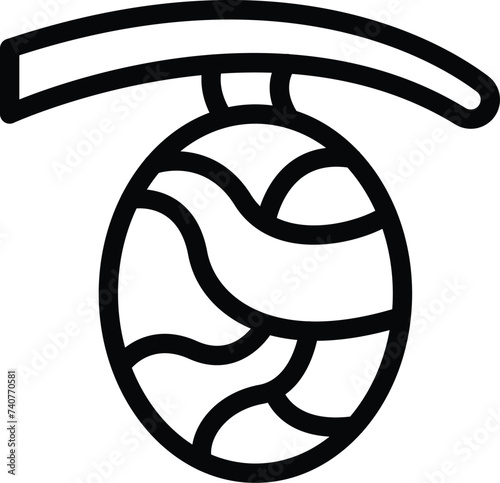 Cocoon pupal stage icon outline vector. Larva metamorphosis process. Biological larval phase