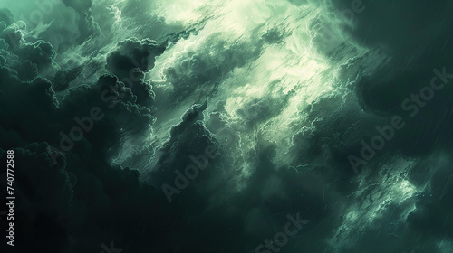 storm over the sea columbus clouds generative ai