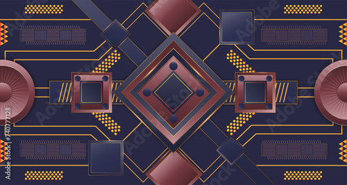 modern geometric shapes background design