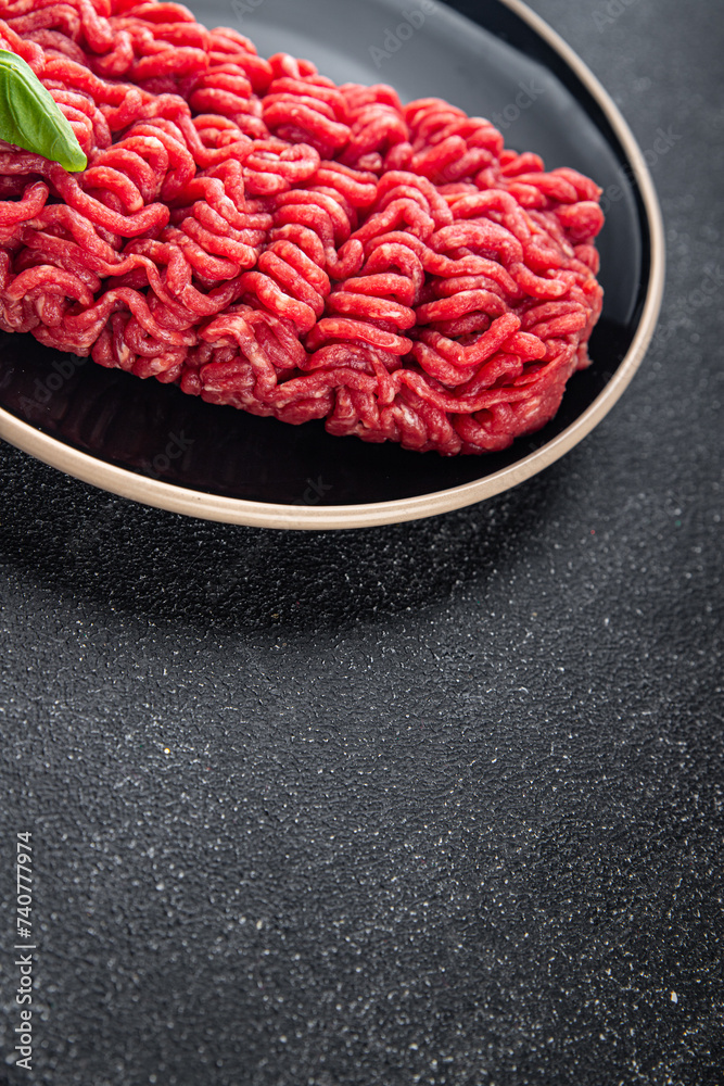 minced meat beef fresh meat tasty eating cooking meal food snack on the table copy space food background rustic top view minced meat beef fresh meat tasty eating cooking meal food snack on the table copy space food background rustic top view