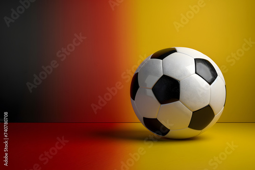 Soccer Ball on Dual-Toned Background