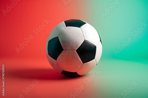 Classic Soccer Ball on Gradient Background